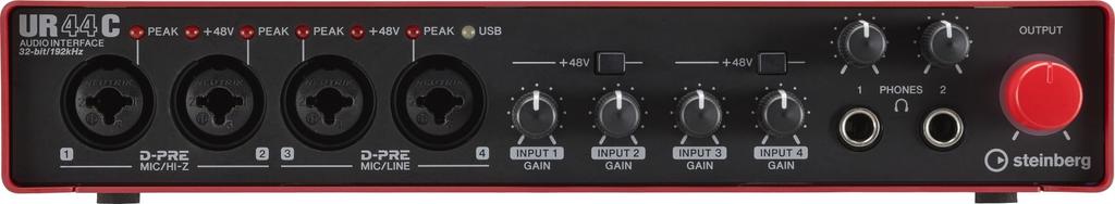 Steinberg Аудиоинтерфейс Steinberg Красный UR44C RD USB3.0 32 бит/192 кГц