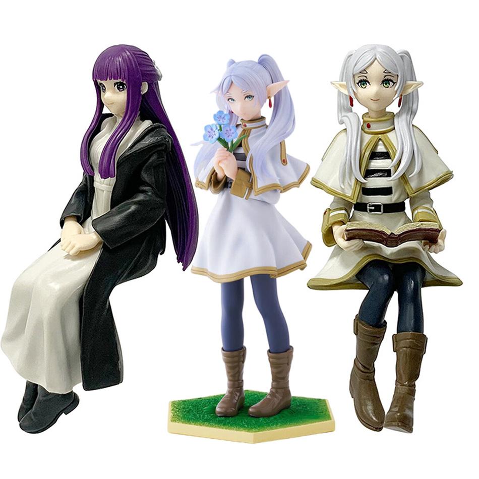 Фигурка Аниме Девушки Frieren Fern q-версия Noodle Sousou Beyond Journey End Модель Action Игрушка Подарок ПВХ давление нет s Подвижная Сочлененная Масштаб Детализированная