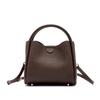 Premium Sense Bucket Wrap Top Layer Cowhide Spring All-in-one Crossbody Bag