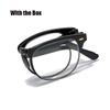 Men Women Portable Foldable Reading Glasses Vintage Anti Blue Light Ultra Light Far Sight Eyewear