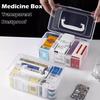 Transparent Emergency Medicine Box Large Capacity Medicine Box Durable Medicine Storage Box