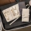 PU Leather Jewelry Roll Bag Foldable Portable Jewelry Pouch Versatile Ring Holder  Travel Use