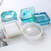 New Mirror Ashtray Silicone Mold Crystal Epoxy UV Resin Plastic Manual Flower Container Glossy Polished DIY Crafts