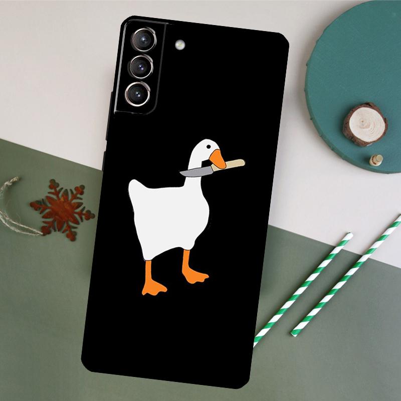 Милый Мультяшный Утенок Чехол для Телефона для Samsung Galaxy S26 S23 Ultra S20 S21 S22 S24 S25 Plus S10 S25 FE Задняя Крышка