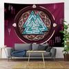 Viking Mysterious Symbols Tarot Home Tapestry Psychedelic Scene Wall Hanging Room  Yoga Mat Sheets