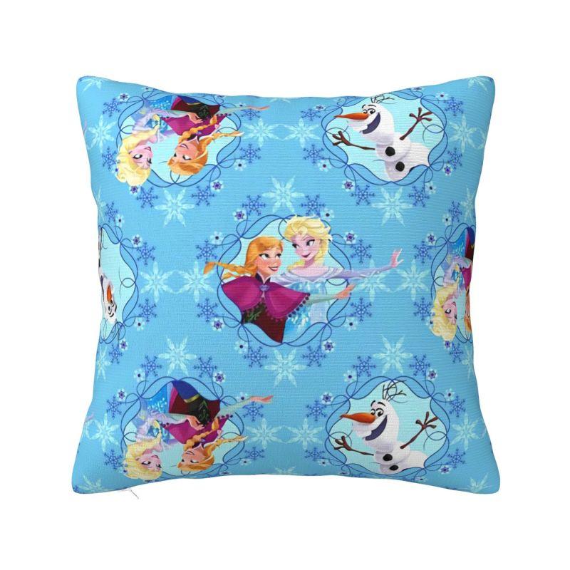 Custom Frozen Olaf Elsa Manga Pillow Case 45x45cm Nordic Cushion Cover Soft Pillowcase