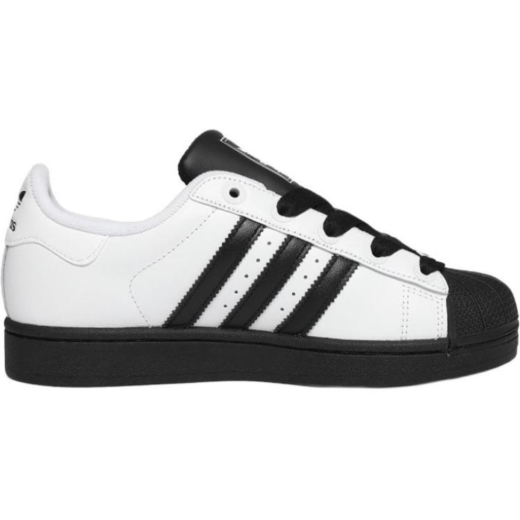 adidas Originals Superstar 2 Мягкие и удобные Низкие Детские Скейтбордические Кроссовки Белые Черные JI0210