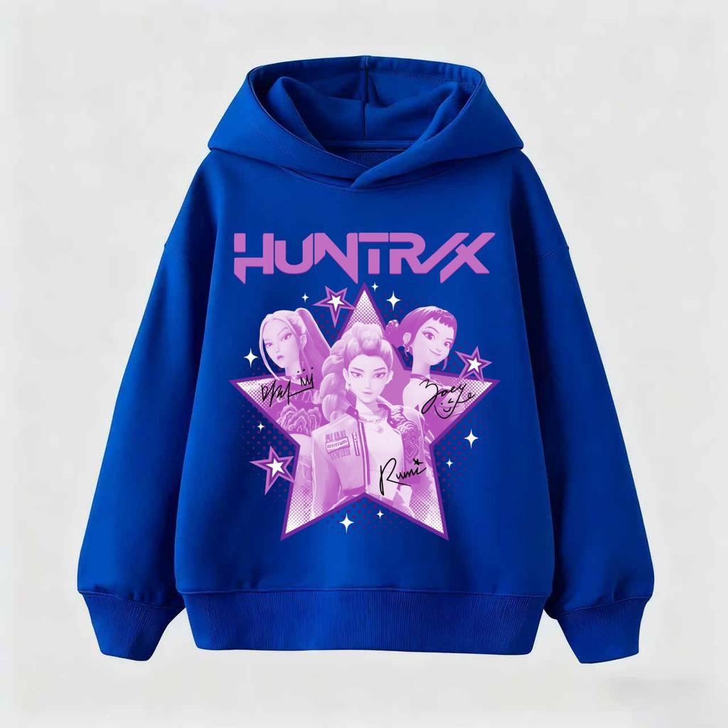 Children's Hoodie  K-pop Demon Hunters Hoodies Girl Thin Hooded Sweatshirt Hood Sportswear Long Sleeve Kids Clothings