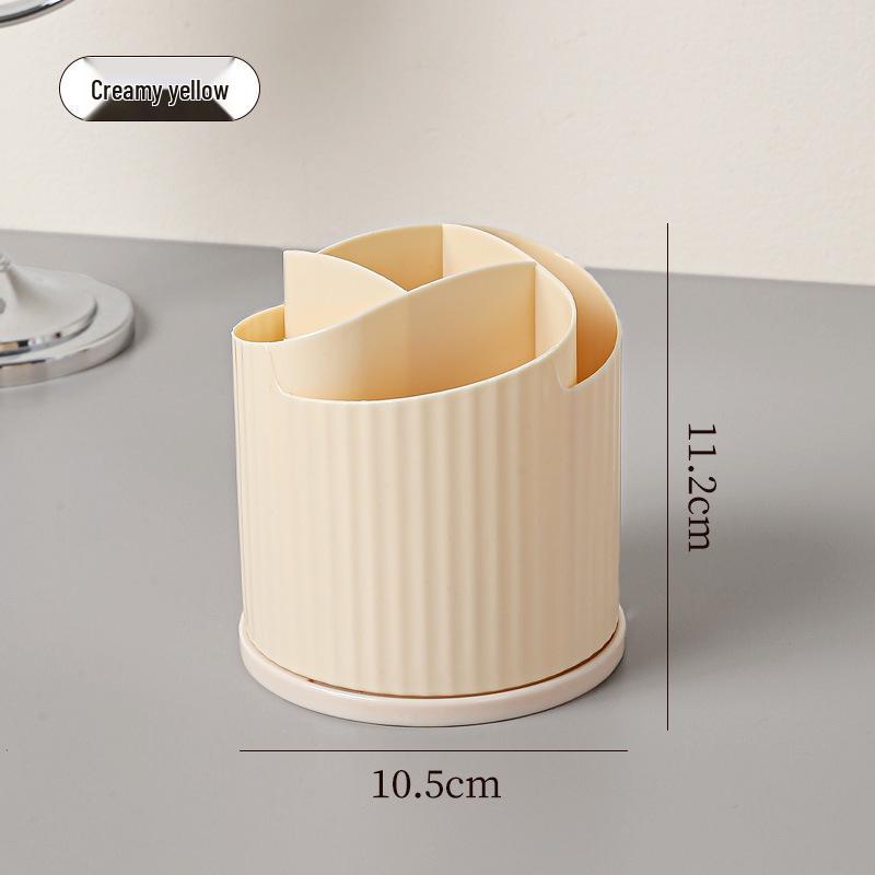 Вращающийся органайзер для макияжа: Косметический органайзер большой вместимости для помад, теней для век, карандашей для бровей и кистей.