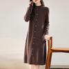 Женское кашемировое платье Qinghe кашемир 30% кашемир 70% шерсть осенне-зимняя кашемировая юбка мягкая и теплая
