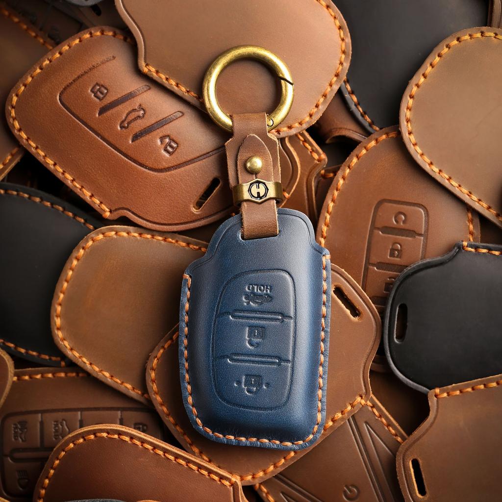 Ретро чехол для ключа подходит для Beijing Hyundai IX35 lead Landong Yuena автомобиль ручной работы кожаный защитный чехол сумка.