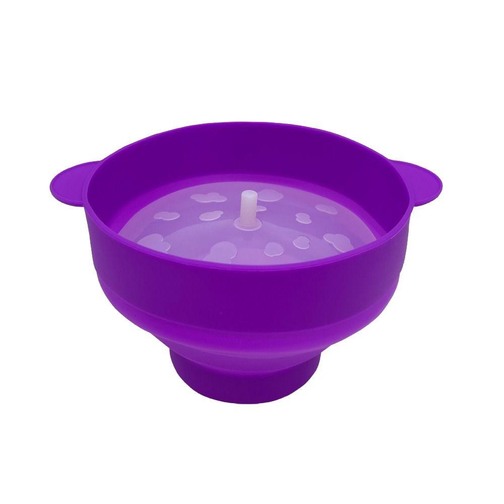 Silicone Microwave Popcorn Bowl Bucket DIY Fruit Dish Popcorn Maker with Lid Chips  Christmas