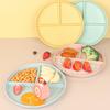 Home Breakfast Tableware Children Three Compartment Divided Meal Plate Weight Loss Ration Unbreakable Dish Plate