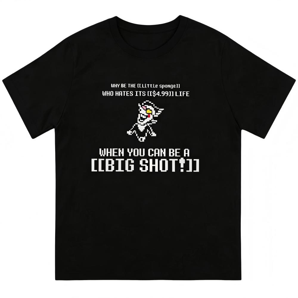 Deltarune Spamton Big Shot Black T-Shirt