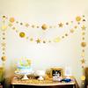 4m Five-Pointed Stars Round Mirror Effect Hanging Banner Bunting Party Decor