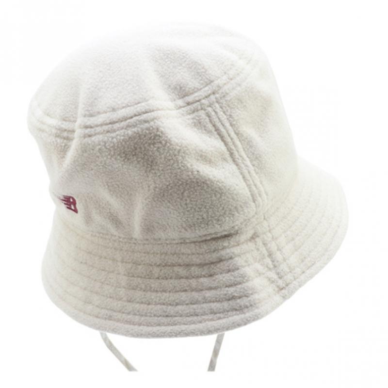 New Balance Детская флисовая панама со съемными ушками цвета слоновой кости