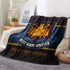 West Ham United F.C Flannel Blanket, High quality Comfortable for All Seasons, Home Decor, Warmth and Comfort