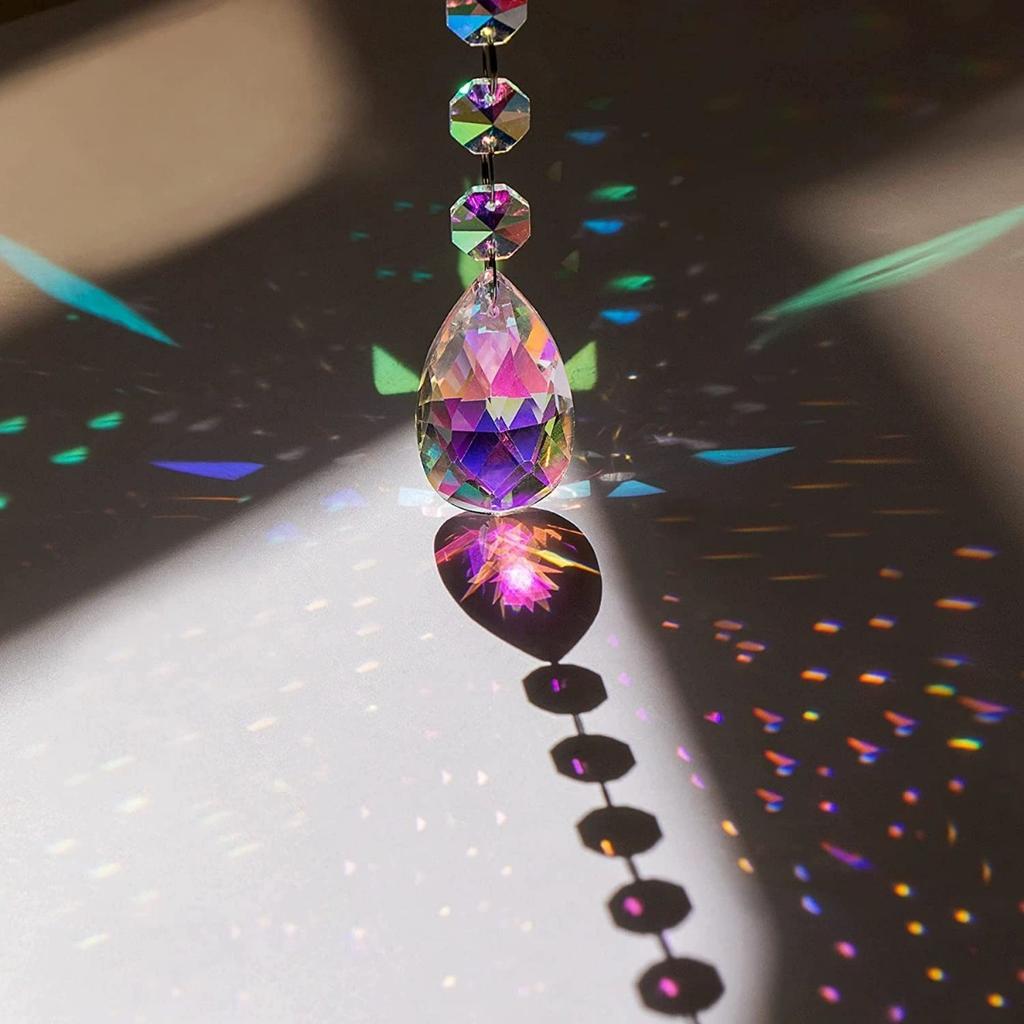 Crystal Suncatchers for Windows - Hummingbird Crystal Ball Prisms Hanging Crystals Ornament for Home Garden Office Wedding Christmas Decoration