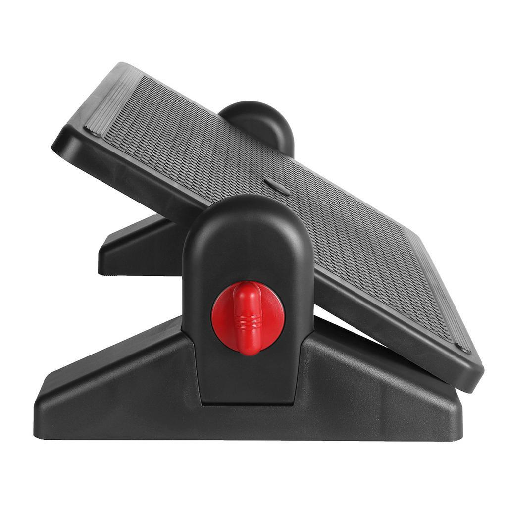 Черная эргономичная подставка для ног с регулируемым углом наклона и высотой, офисная подставка для ног, табурет для поддержки под столом, 2 уровня регулировки высоты, 16,3x11,8"