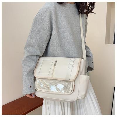 Прозрачная сумка-кроссбоди Y2K Водонепроницаемая Легкая JK Ita Bag Японская DIY Пластина для дисплея Harajuku Школьные сумки