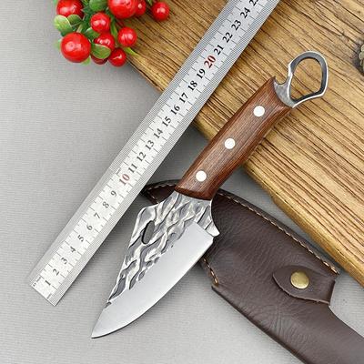 Кухонный нож для обвалки мяса, кованый нож ручной работы, нож для нарезки фруктов, мясной тесак, поварской нож из нержавеющей стали для разделки мяса