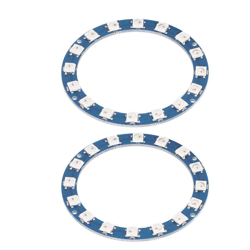 2 шт. RGB светодиодное кольцо 16 бит интеллектуальное полноцветное яркое 5 В цифровой порт WS2812B 5050
