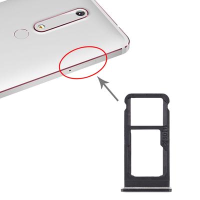 Держатель SIM-карты + Держатель SIM-карты / Держатель карты Micro SD для Nokia 6.1 / 6 / TA-1043 TA-1045 TA-1050 TA-1054 TA-1068