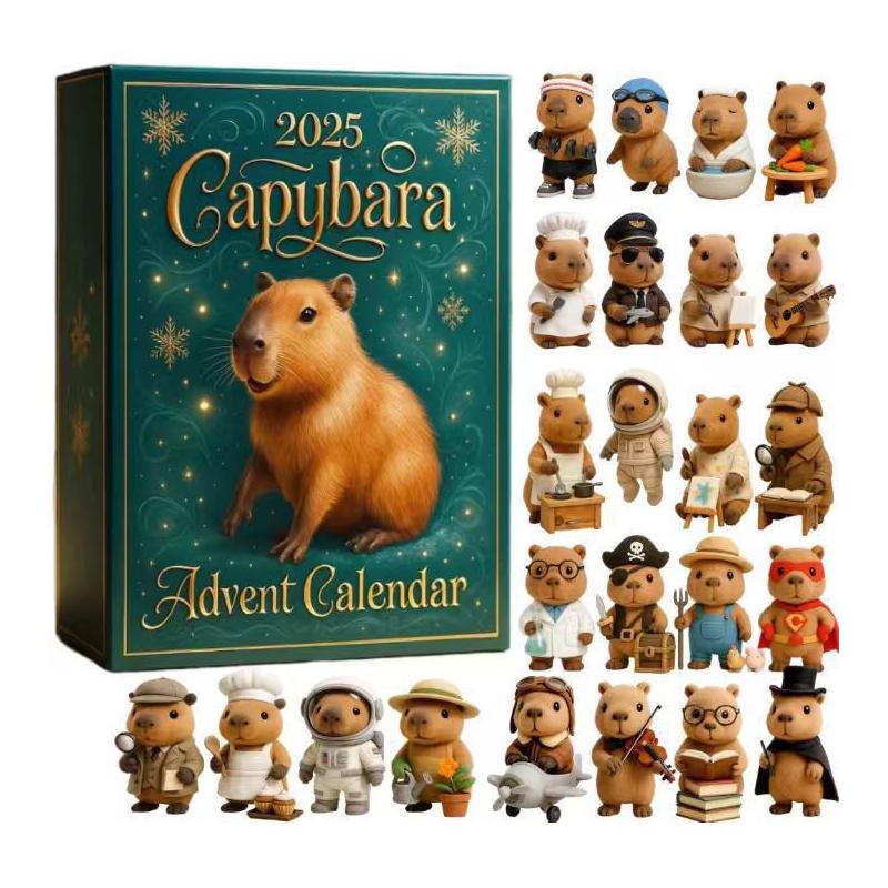 24 Days Capybara Advent Calendar Cute Capybara Christmas Ornaments Countdown Calendars Christmas Tree Pendant Surprises Gifts
