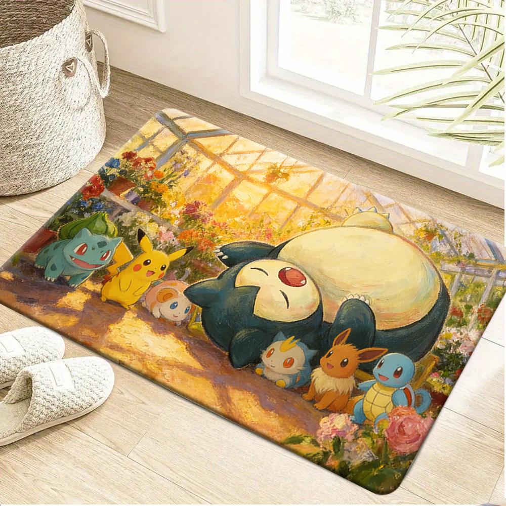 Pokemon Gengar Japanese Text Print Non-slip Doormat Soft Floor Mat for Home Decor