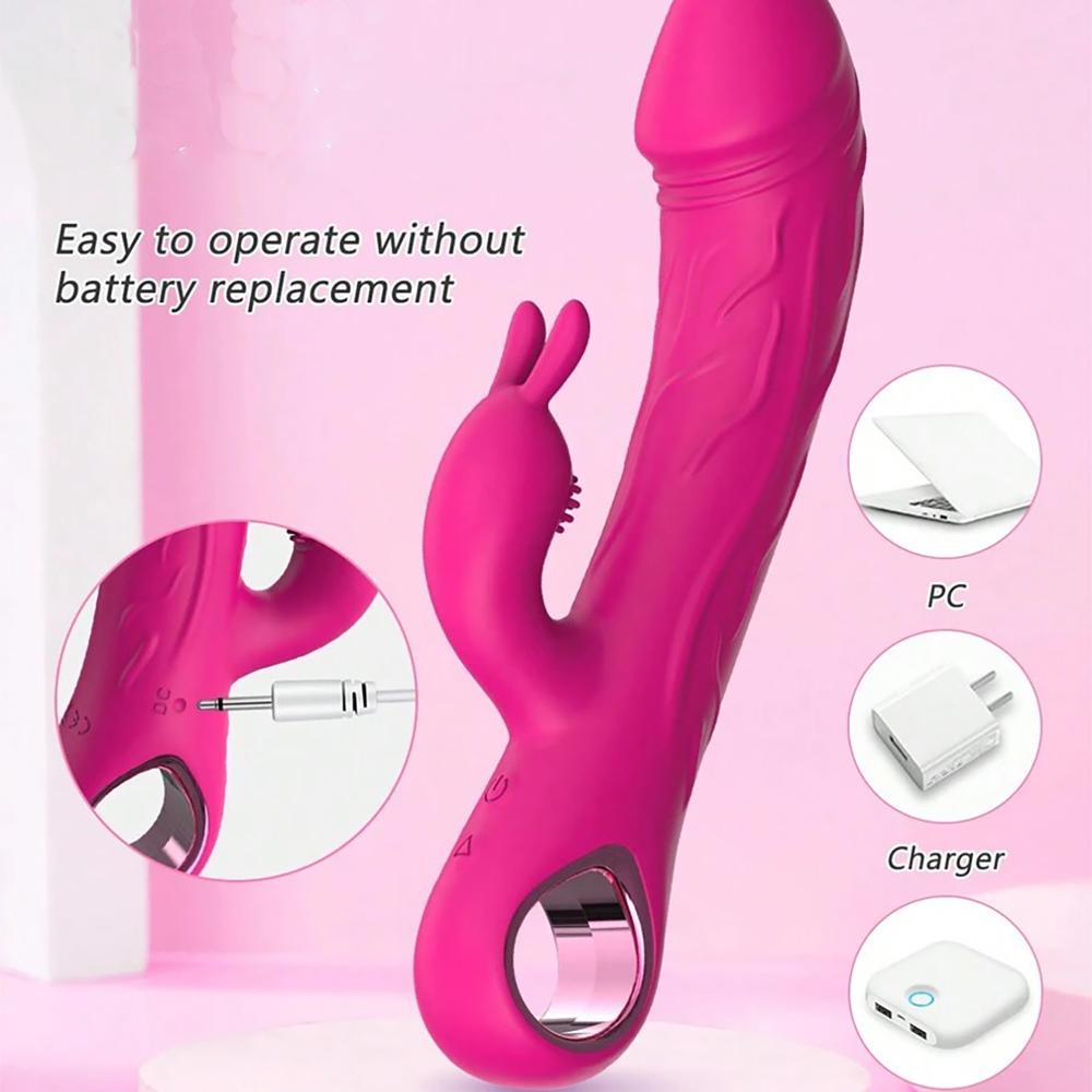 Rabbit Dildo Vibrator for Women Clit Vagina Nipple Stimulator Vibration Massager Female Masturbator Adult Sex Toy 18+ Adult Pleasure Vibrator Wand