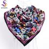 [BYSIFA] Brand Black Ladies Silk Scarf  New 90*90cm Matt Satin Square Scarves Fashion Accessories Spring Autumn Silk Scarf