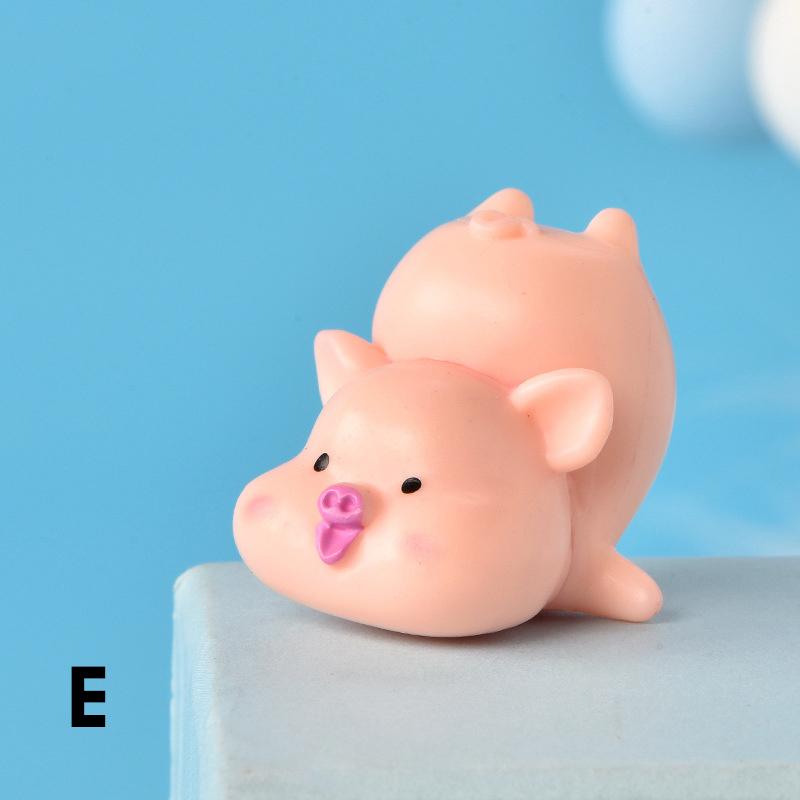 Мини-милая фигурка свиньи, модель животного, мох, микропейзаж, домашний декор, миниатюрные аксессуары для украшения сада фей