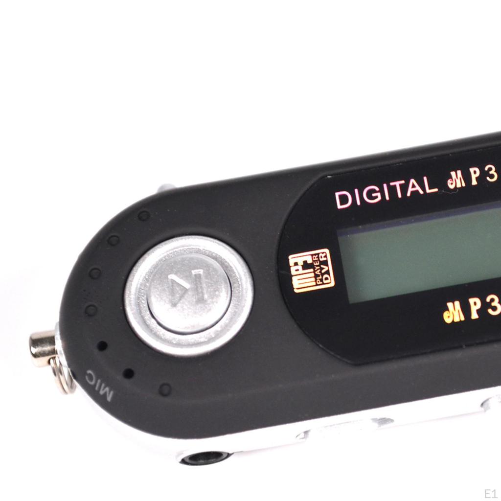 8GB Capacity USB Flash Drive, LCD Display Mini Audio MP, W/ Radio Voice Recorder for Laptop Black