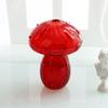 Flower Vase Adorable Mushroom Shape Transparent Glass Planter Unique Plant Propagation Station for Home Decoration