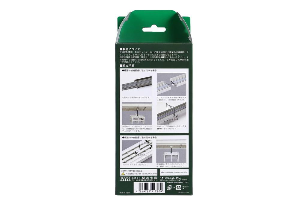 Базовый набор для модели железной дороги KATO N Gauge Double Track Slope Pier 23-048