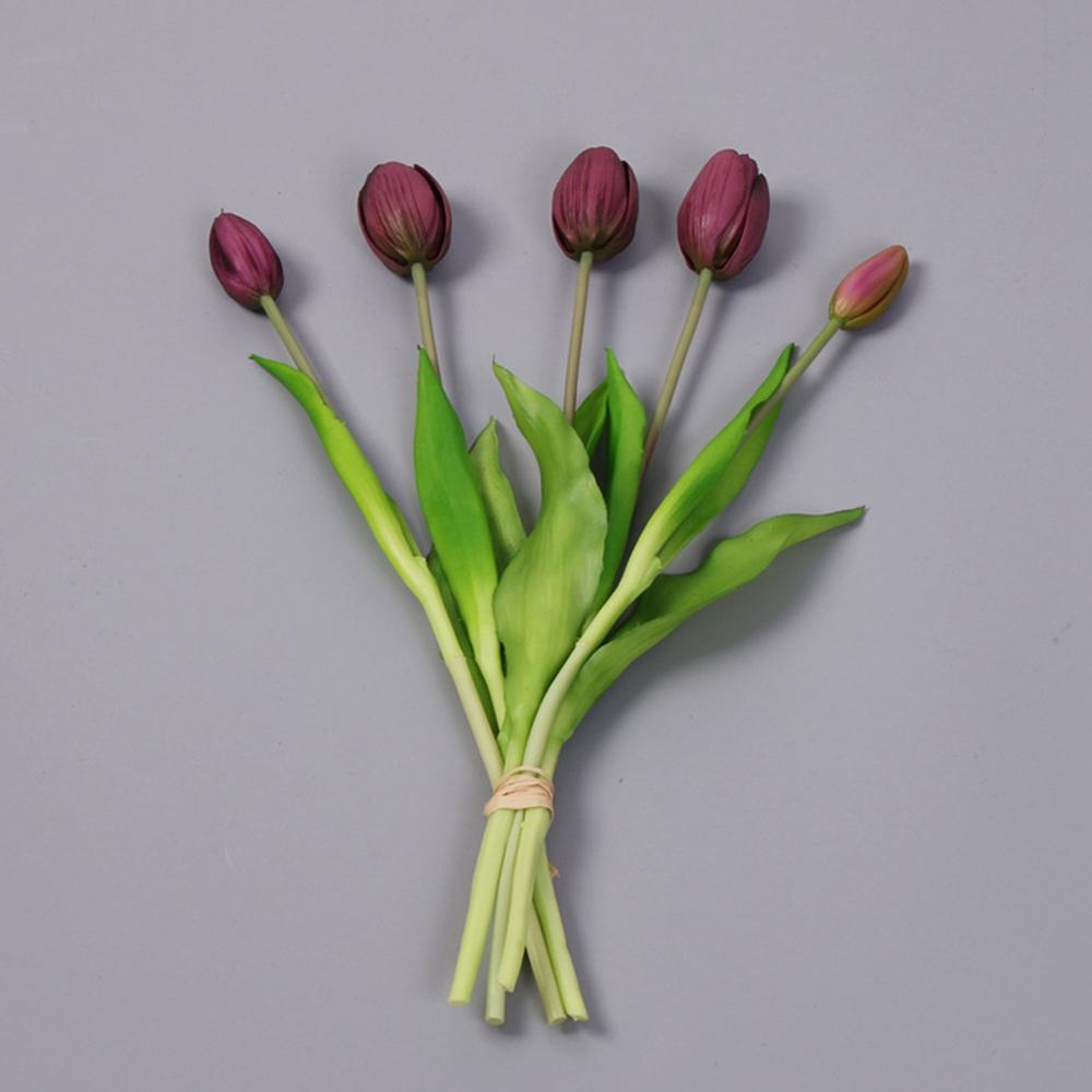 Ручные цветы Флорес Имитация Букет цветов Искусственные Тюльпаны Цветок Украшение для дома Искусственный цветок