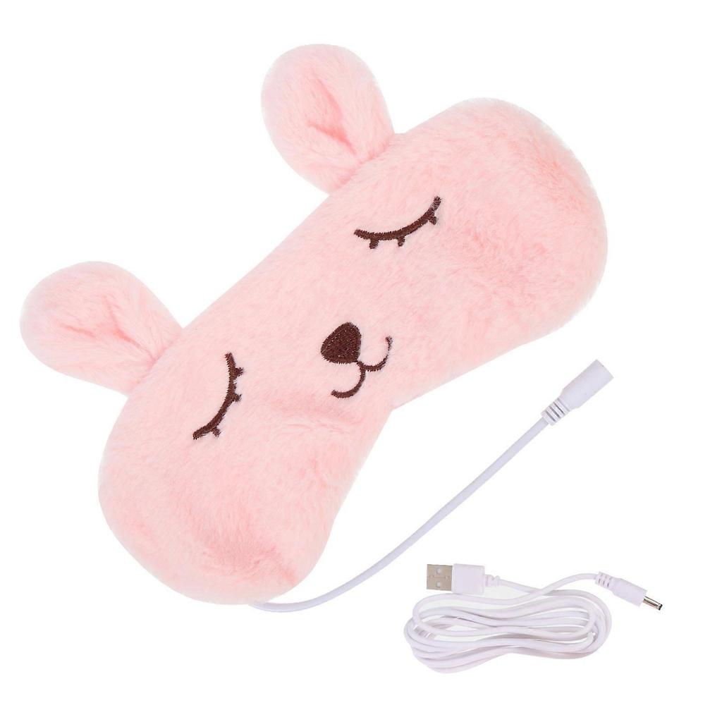 USB Electric Eye Mask for Sleeping 2Pcs Pink Steam Eye Pad Eyeshade