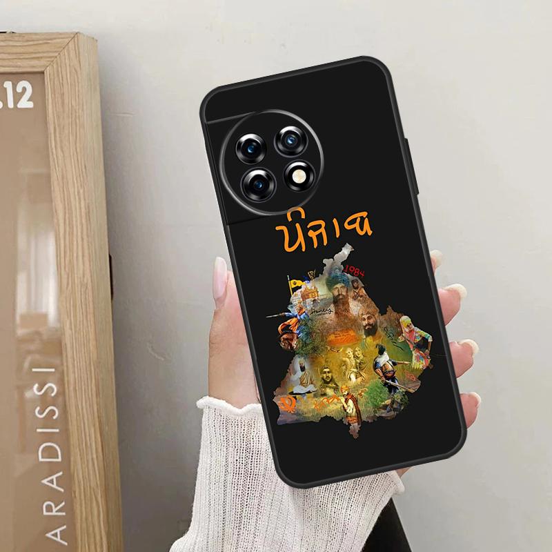 Чехол с картой Пенджаба для OnePlus 12R 12 11 9 10 Pro 10R 10T OnePlus Nord 3 2T N10 N20 CE 2 Lite CE4