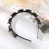 Sweet Hair Bands with Clips Shiny Hairband Hair Accessories Women Butterfly Hair Hoop  Party