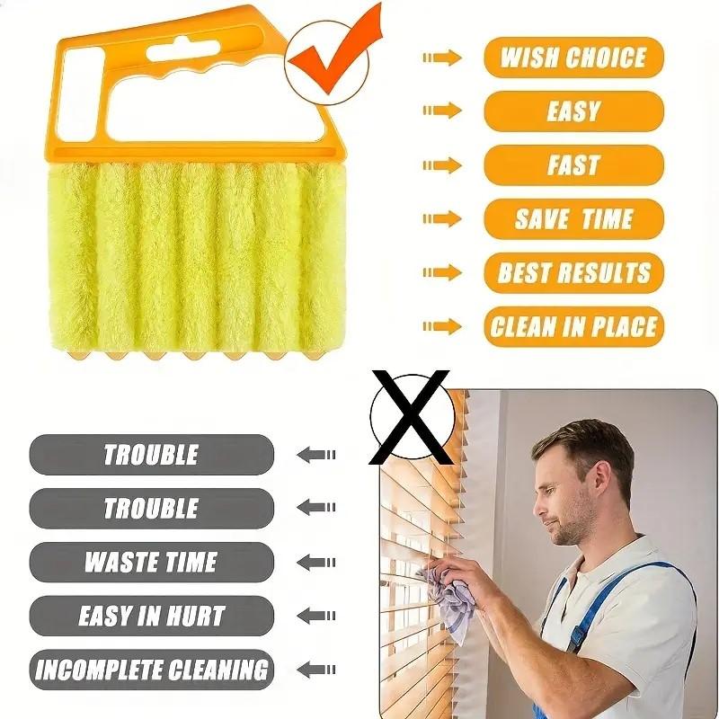 Window Cleaning Brush Microfiber Air Conditioner Cleaning Duster Cleaner Wash Venetian Blind Blade Cleaning Cloth Kitchen Tool
