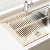 Non-slip Silicone Drainage Board Heat Resistant Roll-Up Drainage Board  Kitchen Use