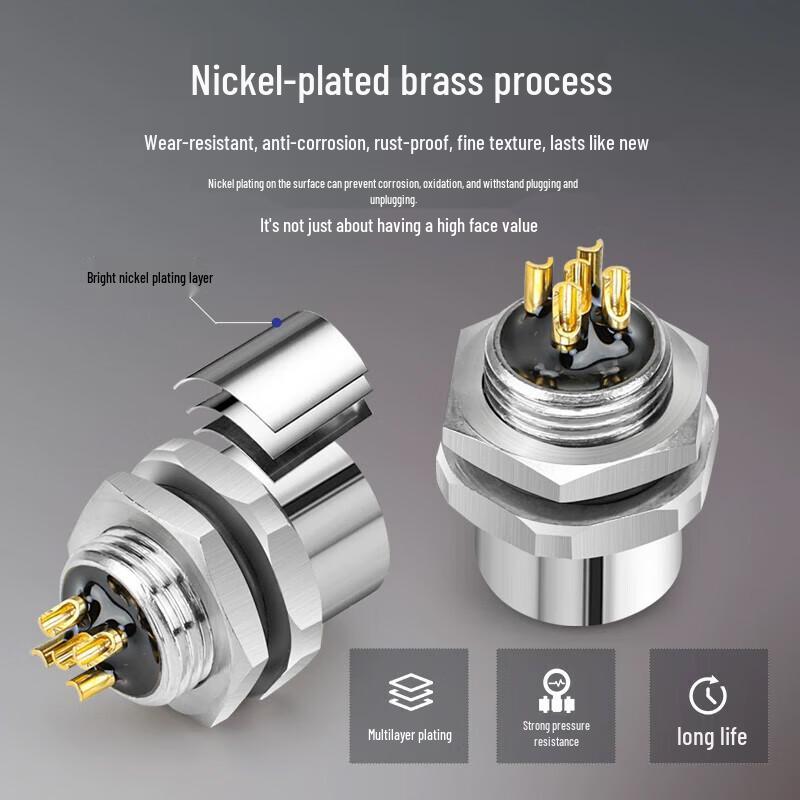 BOSENDE M12 Waterproof Solderless Aviation Sensor Connector