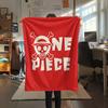 1PC One Piece Straw Hat Pirates Patterned Flannel Blanket Suitable For All Seasons For Home Decor Warmth And Comfort Gifts Holiday Present