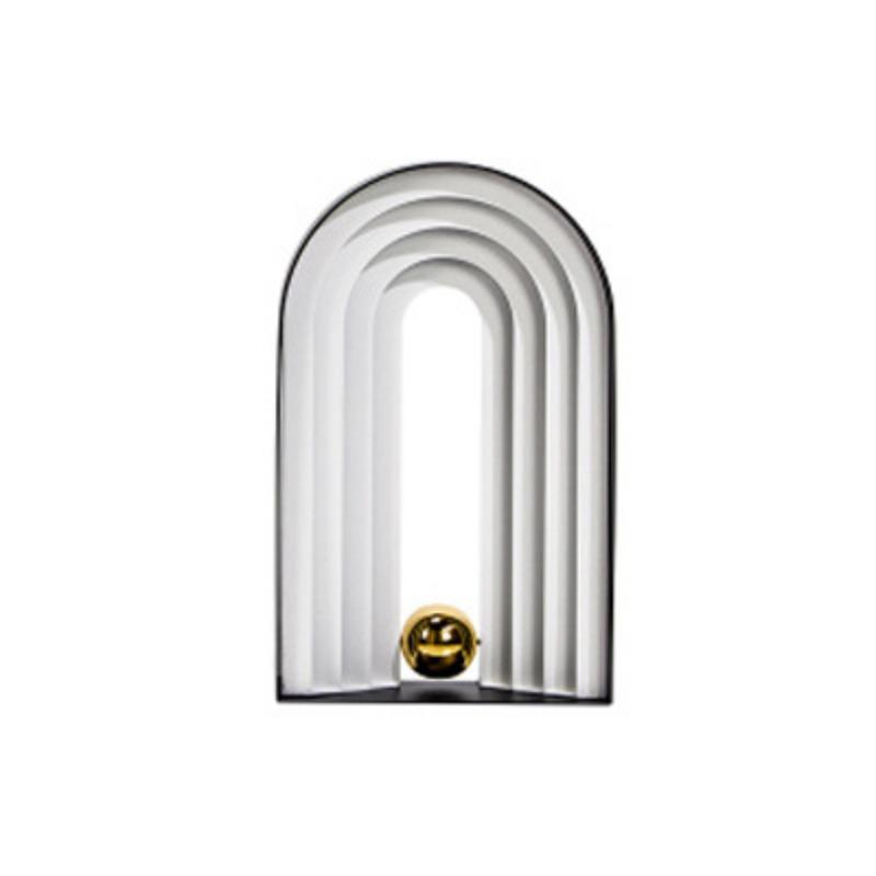 Modern Simple Geometric Metal Creative Arch Ornaments Living Room Study Model Room Grid Ornaments Soft Decorations