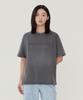 COVERNAT WOMAN Oversized Pigment Copper Logo T-Shirt Charcoal