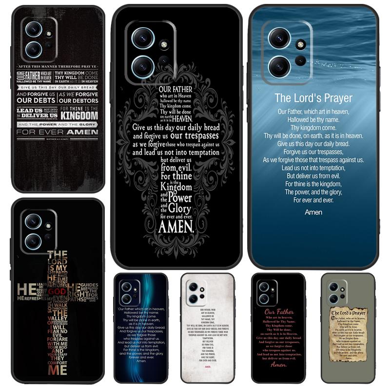 Christianity Lord Prayer Case For Xiaomi Redmi Note 11 12 10 Pro 8 9 Note 12S 11S 9S 10S Redmi 12C 9C 10C 12 Cover