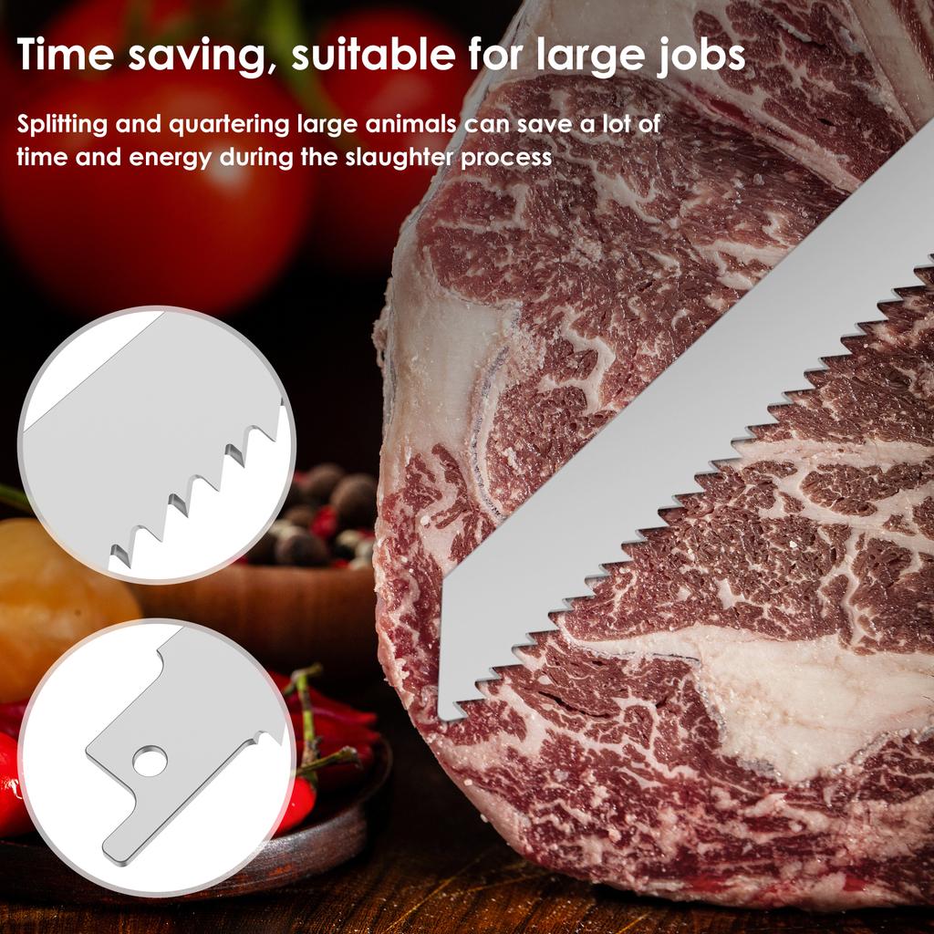 6 Pcs Reciprocating Saw Blades Set 12inch 6TPI Stainless Steel Frozen Food Cutting Saw Blades Universal Frozen Beef Bone Cutting