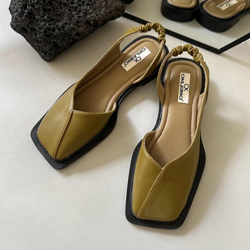 Мода Мода Плоские Женские Сандалии Низкий Каблук Римские Туфли с Простым Дизайном для Ежедневных Поездок, Сказочный Стиль Повседневные Одинарные Туфли для Женщин