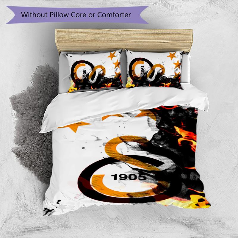 Galatasaray Printed 3PCS Bedding Set Soft Breathable Duvet Cover Pillowcases Set Washable Bedroom Decor Home Gift