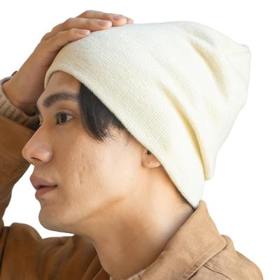 ICHIYON Вязаная Простая Одинарная Зимняя Вязаная Черная Шапка [14+ ПЛЮС] Мужская Шапка, Вязаная, Оверсайз, Шапка, / 103358-101-100